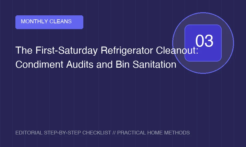 The First-Saturday Refrigerator Cleanout: Condiment Audits and Bin Sanitation